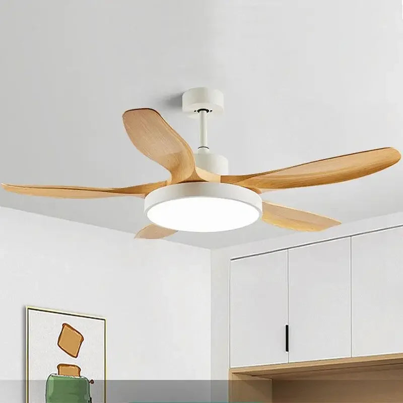 Large Ceiling Fans with LED Light - 48,52,60 Inch DC Motor, Remote Control, Living Room & Bedroom Ceiling Fan, 220V,110V 