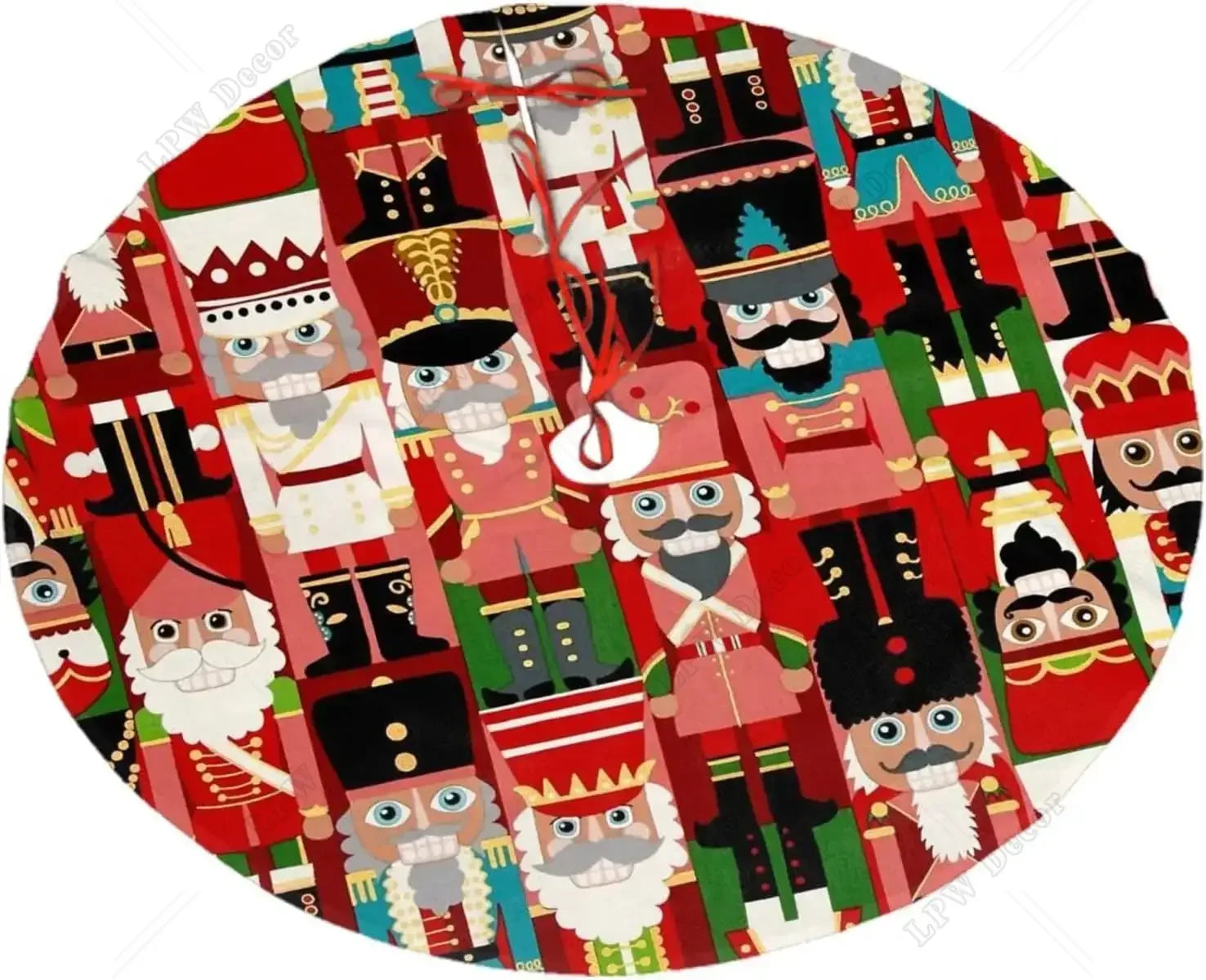 Cute Nutcracker Tree Skirt Christmas Halloween Tree Skirt Festival Accessory Ornaments Tree Skirt for Festival Party Decoration 