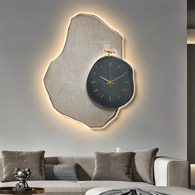 Luxury Living Room Wall Clock – Big Elegant Quartz Clock with Modern Design, Silent Movement, Unique Art for Bedroom & Room Decor 