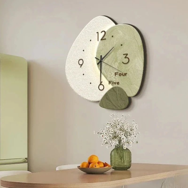 Modern Design Wall Interior Painting Wall Light Irregular Clock Decoration Kitchen Creative Living Room Wall Clock 