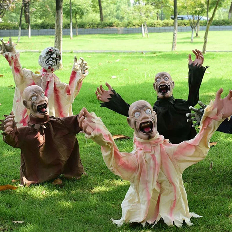 Halloween Scary Doll Horror Decoration To Insert Large Swing Ghost New Voice Control Decoration Outdoor Home Garden Scary Props