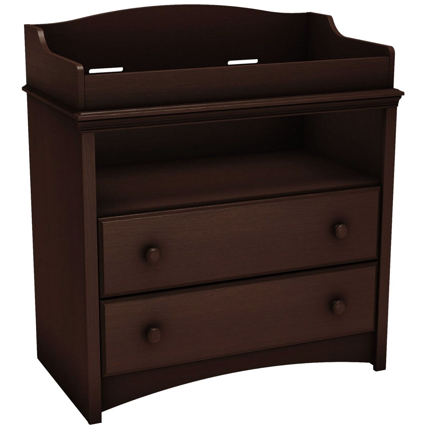 Baby Furniture 2 Drawer Diaper Changing Table in Espresso - Free Shipping