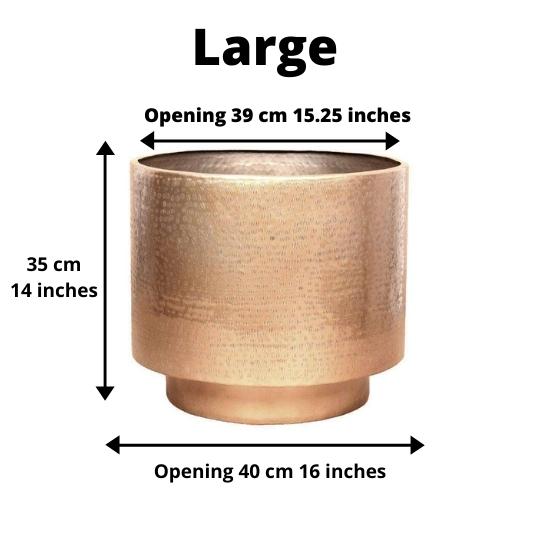 Sagi - Brass Mid-Century Floor Planter (Multiple Sizes) 