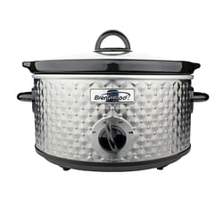 Brentwood 3.5 Quart Diamond Pattern Slow Cooker in Stainless Steel - Free Shipping 