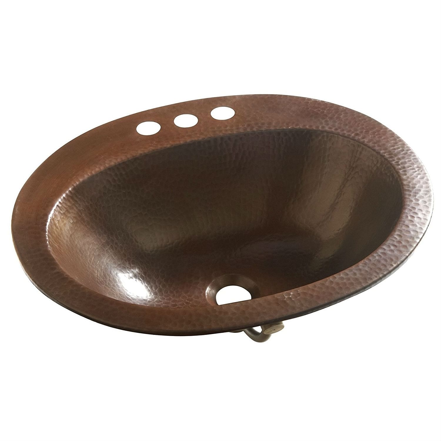 Copper Oval Bathroom Sink 20 x 16 inch - Free Shipping