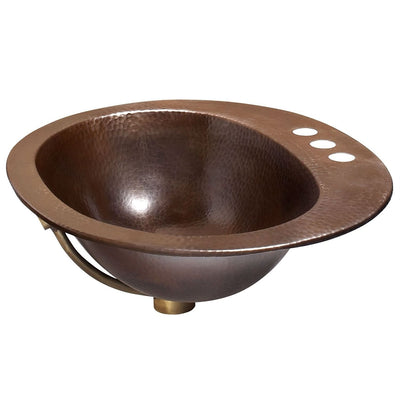 Copper Oval Bathroom Sink 20 x 16 inch - Free Shipping 