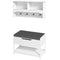 HOMCOM Wall Mounted Coat Rack with Shoe Storage Bench, Hall Tree and Bench, Clothes Hanger Rack with Shelves for Hallway White