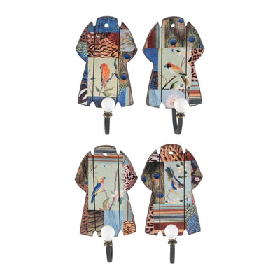 Wall Decor W/Hooks S/4 