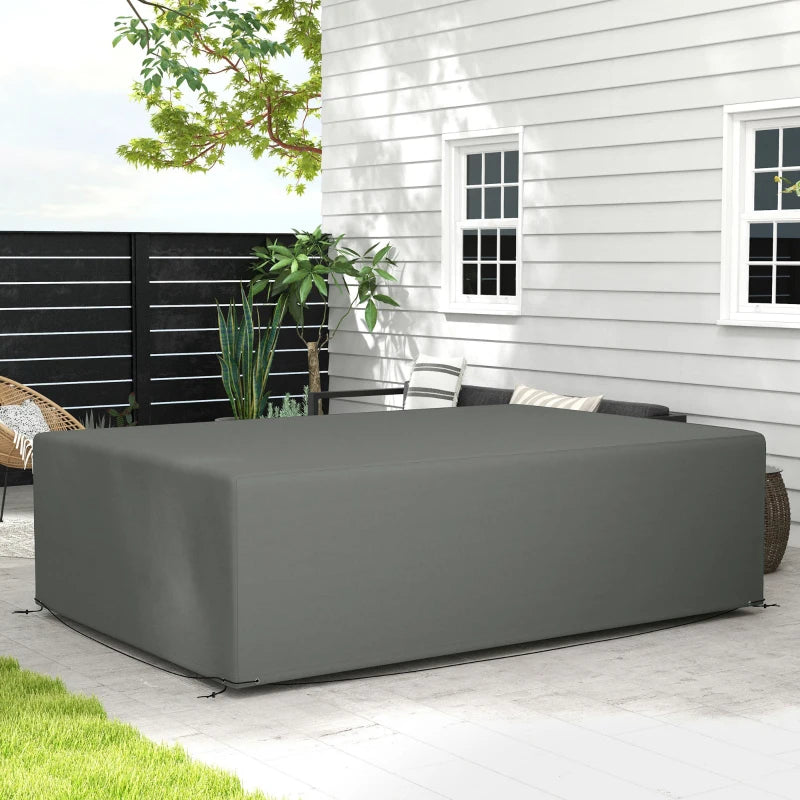 Patio Furniture Cover for Outdoor Sectional Sofa Set Waterproof Windproof Oxford Fabric, 97" x 65" x 26", Dark Grey