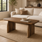 Rustic Farmhouse Coffee Table with Rounded Edges