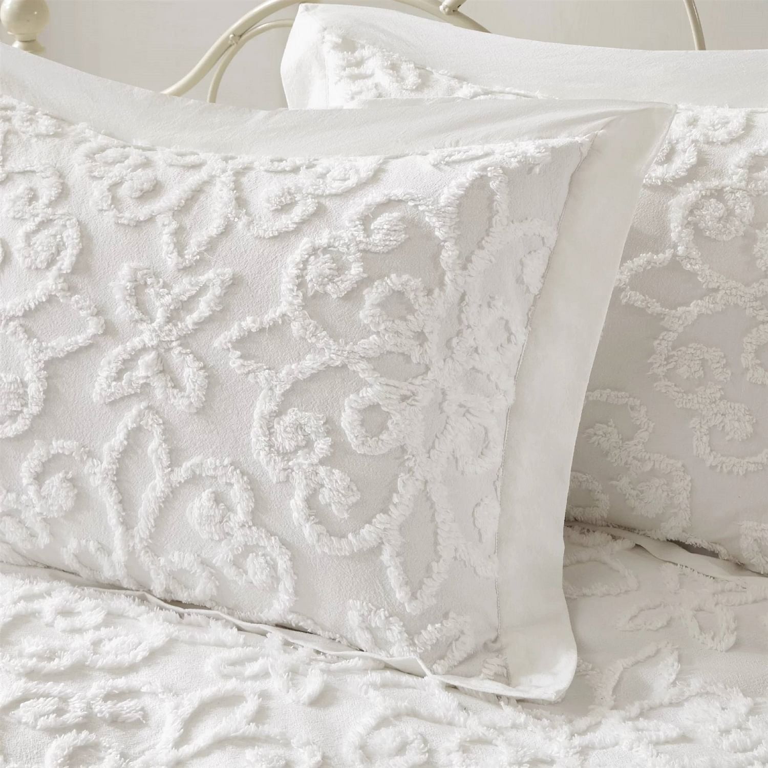 5-Piece Farmhouse Off-White Chenille Cotton Daybed Cover Bedding Set - Free Shipping