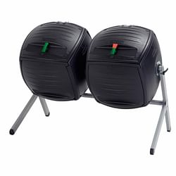 Set of Two 50-Gallon Compost Bin Tumbler Double Rotating Composter - Free Shipping