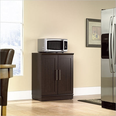 Contemporary Kitchen Storage Microwave Cabinet in Dark Oak - Free Shipping 
