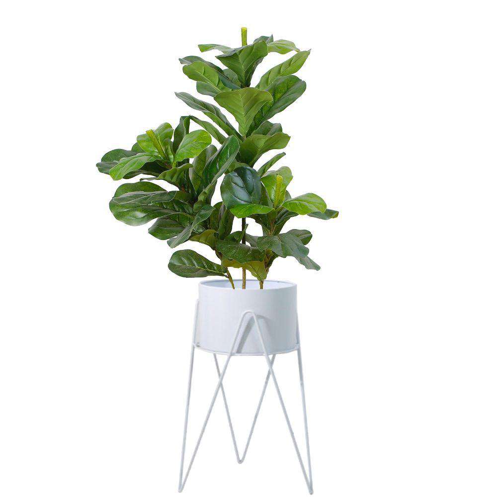 Shira White Planter With Hairpin Legs (61Cm) 