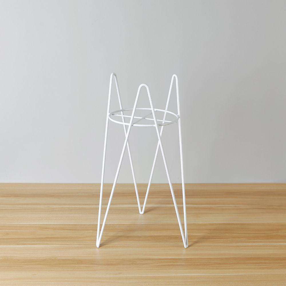 Shira White Planter With Hairpin Legs (61Cm) 