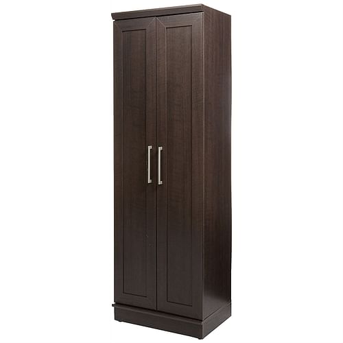 Bedroom Wardrobe Cabinet Storage Closet Organizer in Dark Brown Oak Finish - Free Shipping