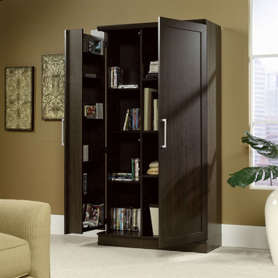 Multi-Purpose Living Room Kitchen Cupboard Storage Cabinet Armoire in Brown - Free Shipping 