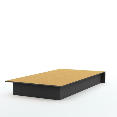Twin size Platform Bed Frame in Black Wood Finish - Free Shipping 