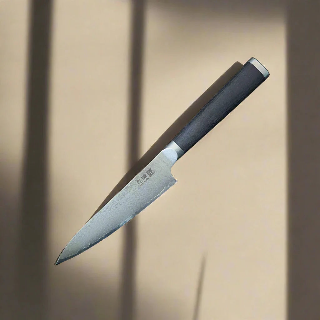 Miyako SUS 130mm Petty Knife - 33 Layer Damascus Steel Blade – Made in Japan 