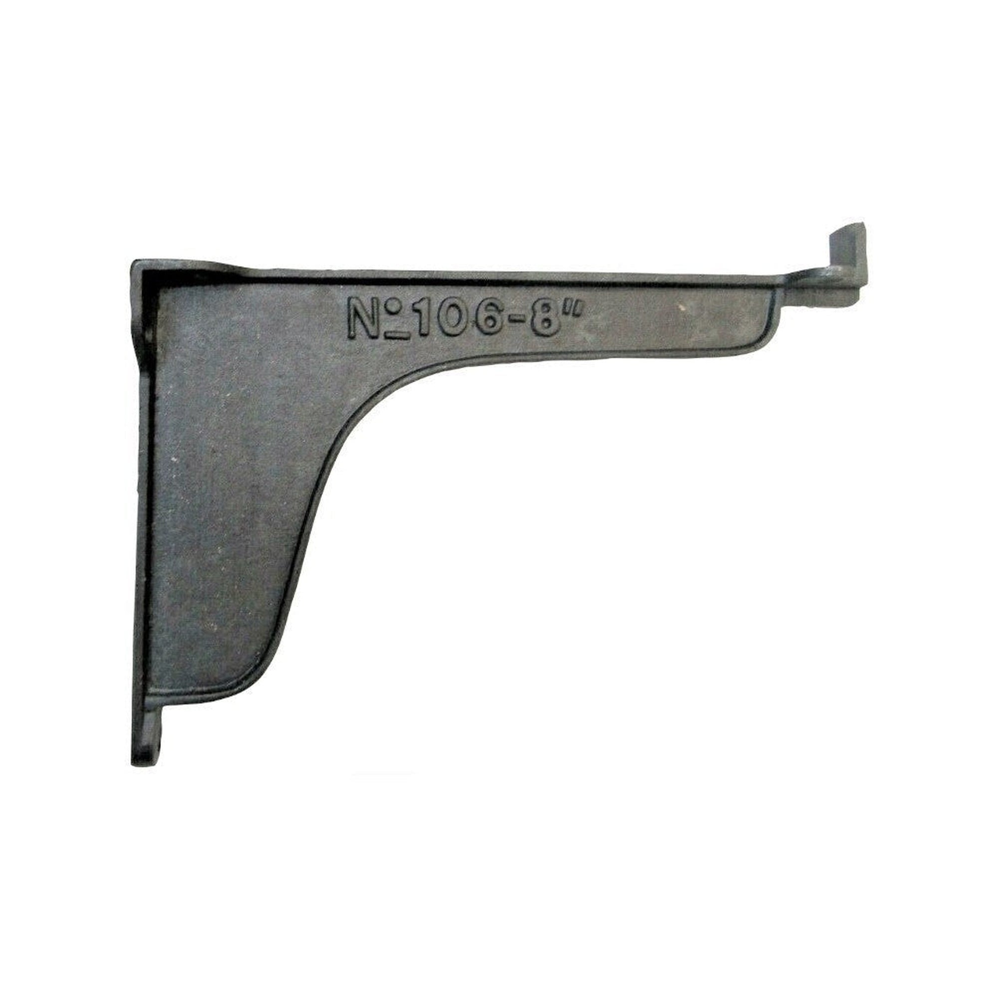 Rail Bracket, "Railway No.106-8", 6x4 in, Antique Metal 