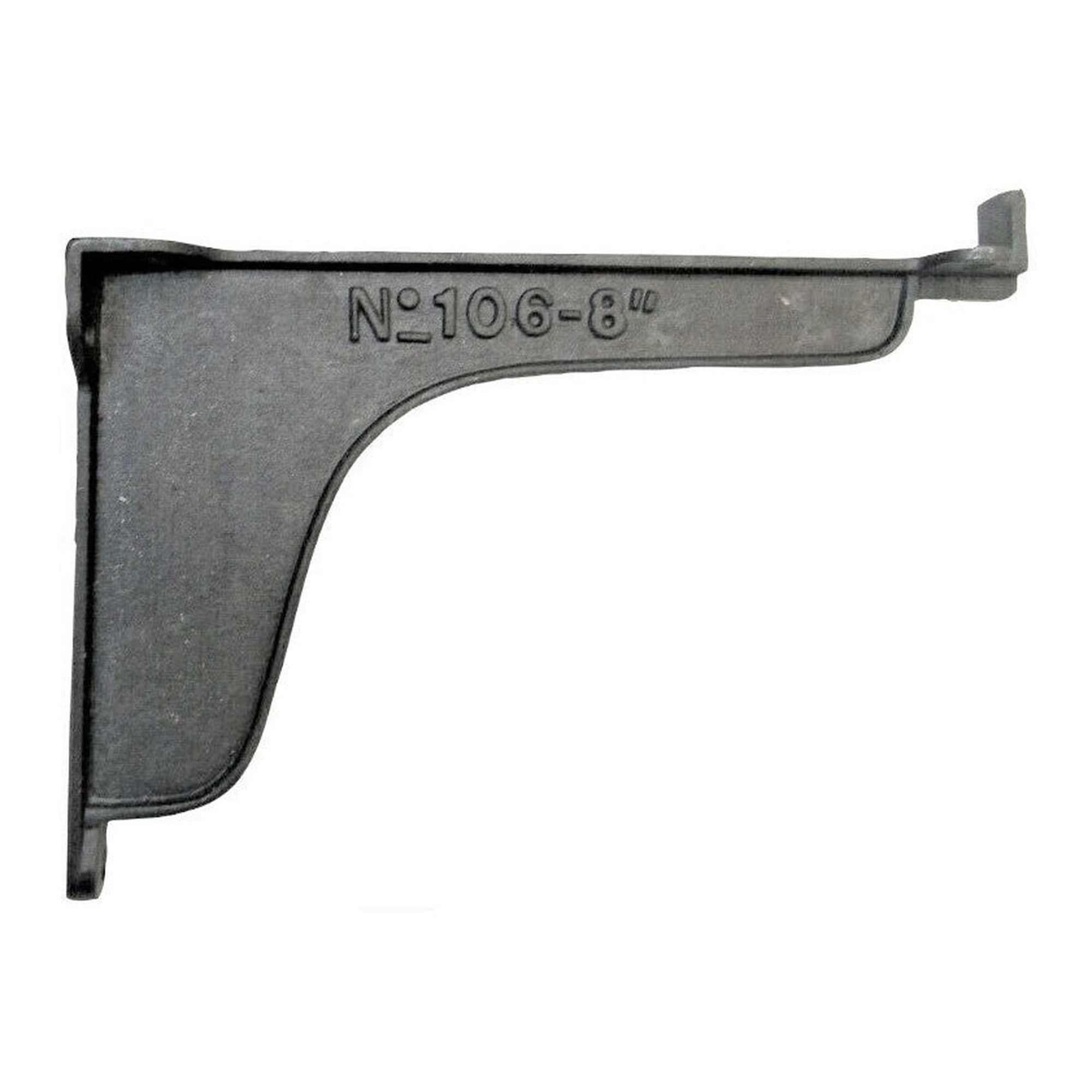 Rail Bracket, "Railway No.106-8", 8x5 in, Antique Metal 