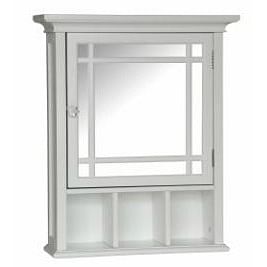 White Bathroom Medicine Cabinet with Mirror - Free Shipping 