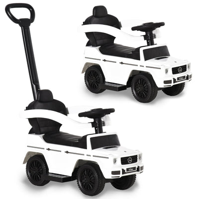 Aosom Mercedes-Benz G350 Ride-on Sliding Car Walker Push-Along with Horn Steering Wheel NO POWER Manual Under Seat Storage Design White 