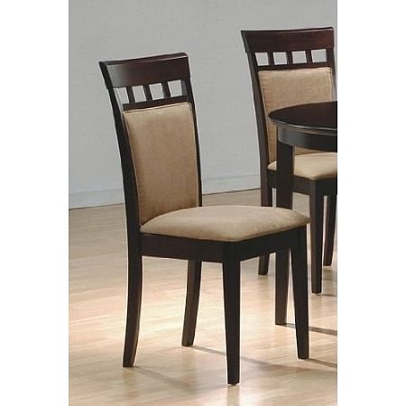 Set of 2- Contemporary Dining Chairs in Cappuccino Finish - Free Shipping 