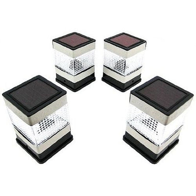 Set of 4 Solar Powered Deck or Post Cap LED Lights - Free Shipping 