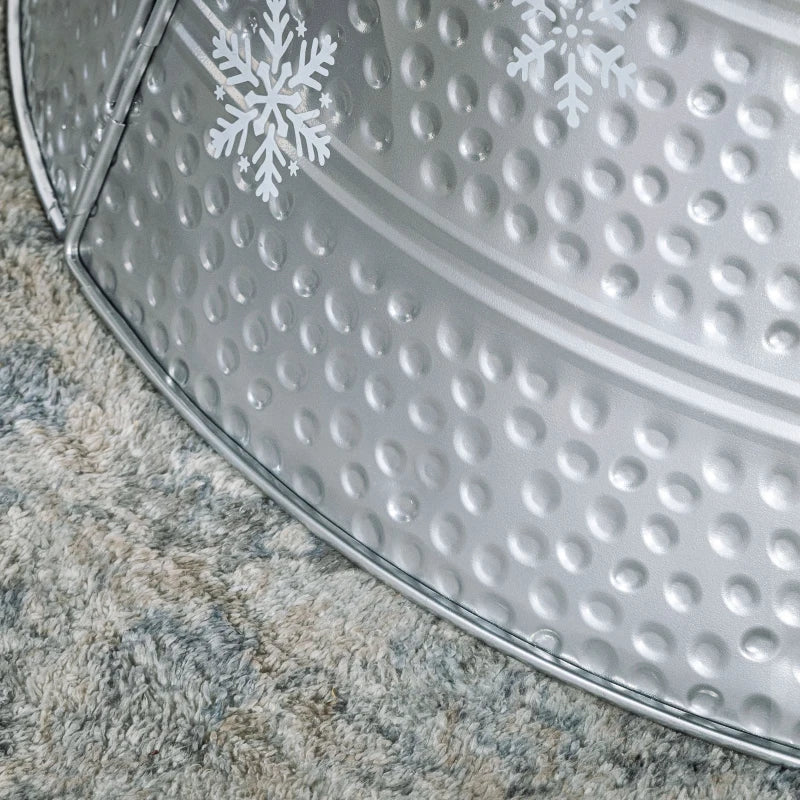 HOMCOM 24" Hyacinth Christmas Tree Base Cover – Hand-Woven Natural Tree Collar for Holiday Home Decor 