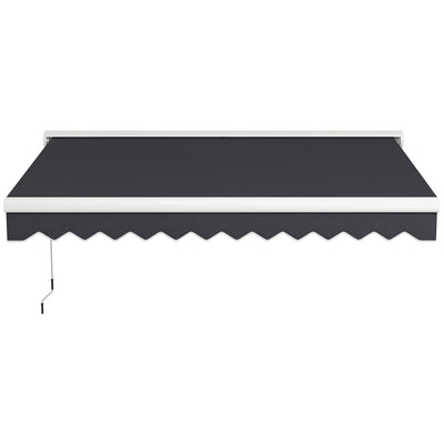 Aosom Motorized Patio Awning 10'x8' - Electric Retractable Sunshade with Remote, Aluminum Frame for Door & Window 