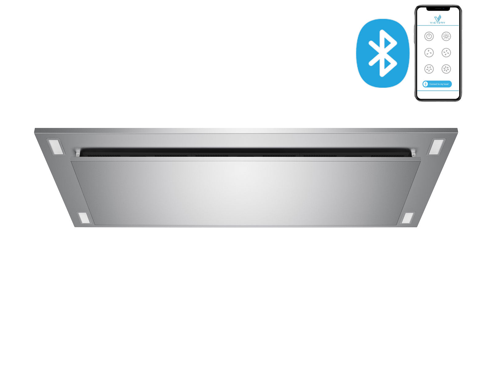 600 CFM WIRELESS Flush Ceiling Mount Range Hood - VICTORY Sunset (Bluetooth) 
