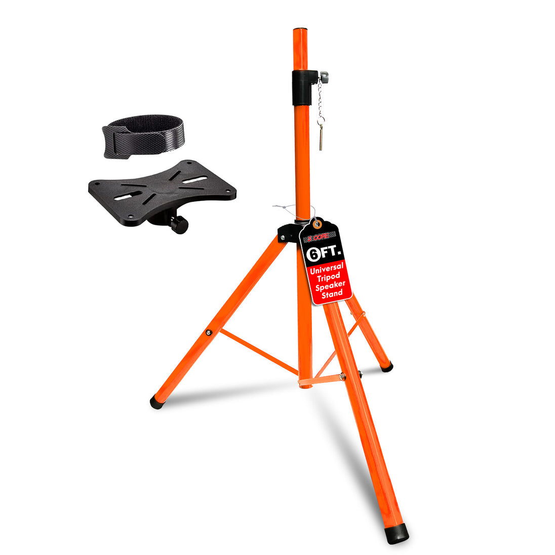 5Core Speaker Stand Tripod Tall Adjustable 72 Inch DJ Studio Monitor Stands Pole Mount ORANGE5Core Speaker Stand Tripod Tall Adjustable 72 Inch DJ Studio Monitor Stands Pole Mount ORANGE