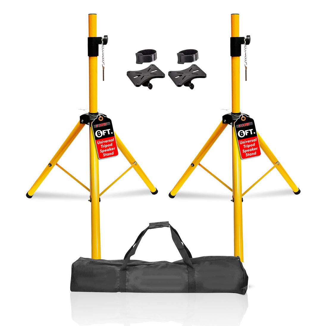 5Core Speaker Stand Tripod Tall Adjustable 72 Inch DJ Pole Mount Studio Monitor Stands Yellow5Core Speaker Stand Tripod Tall Adjustable 72 Inch DJ Pole Mount Studio Monitor Stands Yellow