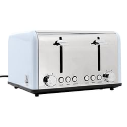 Redmond 4-Slice Extra Wide Slot 1650W Stainless Steel Toaster in Light Blue - Free Shipping 