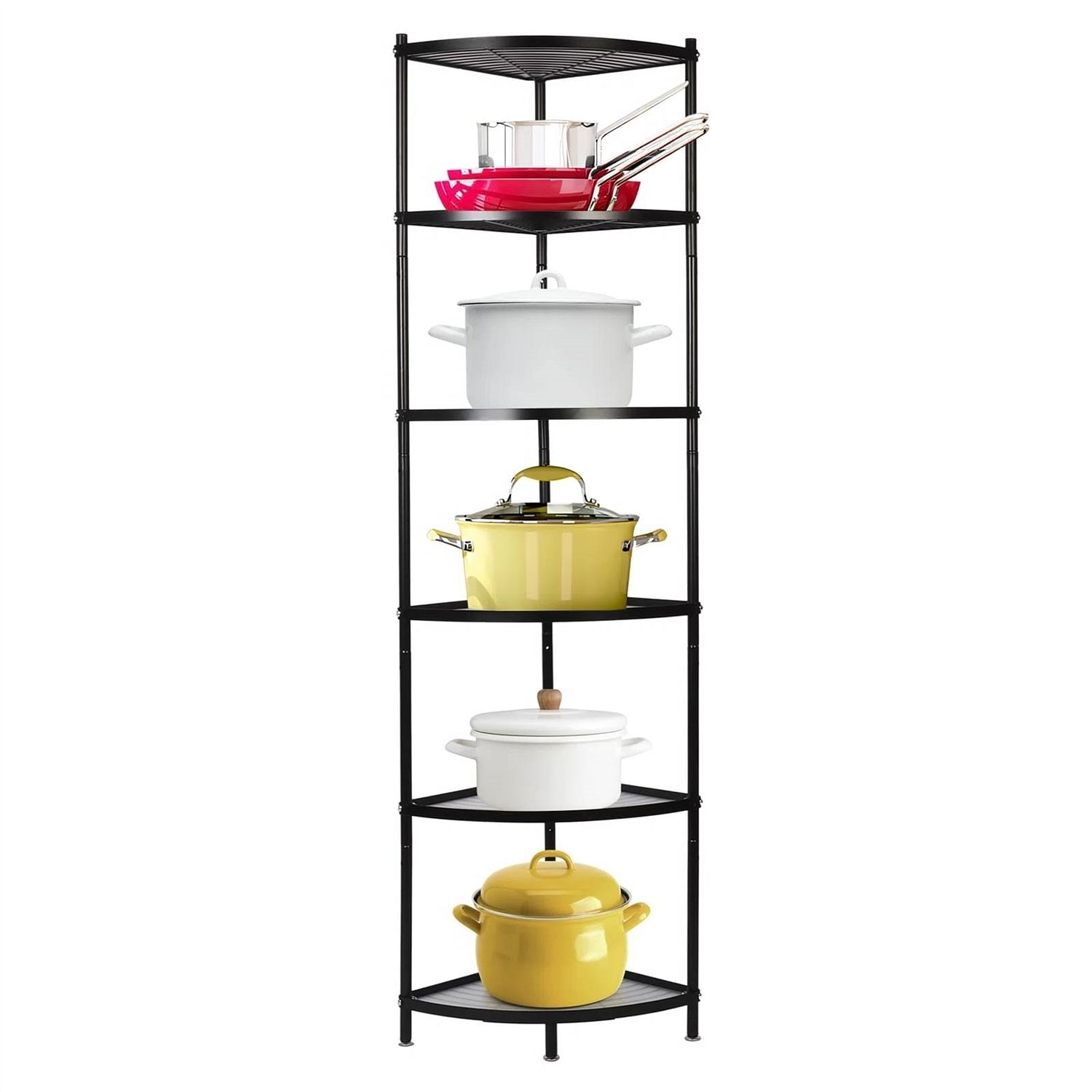 65-inch Freestanding Heavy Duty Corner Pot Rack 6-Tier Kitchen Shelf - Free Shipping