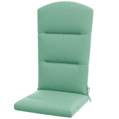 Outsunny Patio Chair Cushion for Adirondack Chairs Replacement Cushion with Back and Ties, Green 