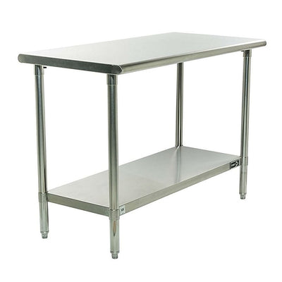Stainless Steel Top Food Safe Prep Table Utility Work Bench with Bottom Shelf - Free Shipping 