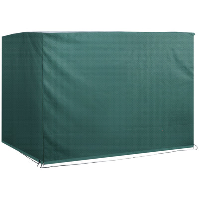 Outsunny 7x5x5ft H Large Patio Swing Chair Cover Outdoor Garden Furniture Protector, All-weather Rain and UV Blocks, Dark Green 