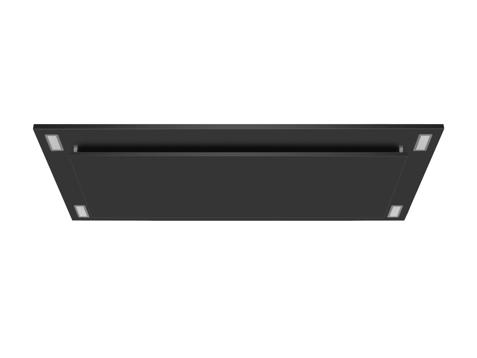 600 CFM Black Flush Ceiling Mount Range Hood - VICTORY Sunset 