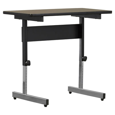 Stand Up Desk Adjustable Height Sitting Standing Writing Table in Walnut - Free Shipping 