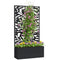 Raised Garden Bed with Trellis, Outdoor Privacy Screen with Planter Box, 24