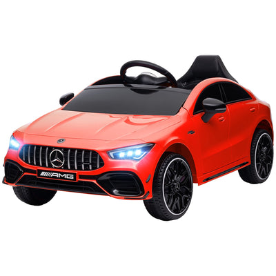 Qaba Mercedes-AMG Licensed 12V Ride on Car, Kids Electric Car with Remote Control, Spring Suspension, LED Lights, Red 