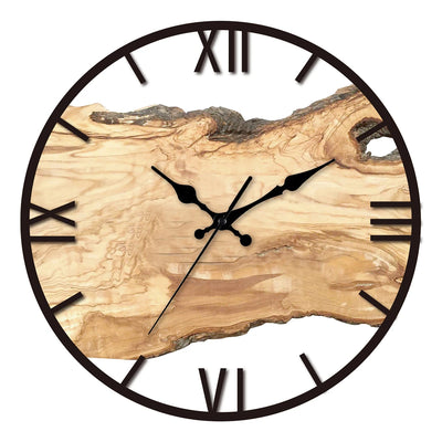 New Transparent Acrylic Wood Grain Wall Clock - High Quality Luxury Wall Decoration for Living Room, Bedroom, Office 