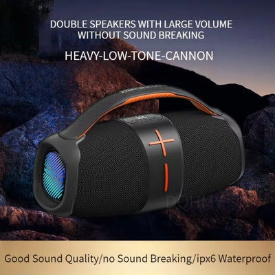 Original HOPESTAR H60 40W High-Power Boombox Speaker - Portable Bluetooth Subwoofer, MP3 Player, Powerful Column Audio Center 