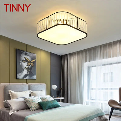 TINNY Modern Square Ceiling Light – Luxury Gold LED Lamp Fixtures for Dining Room Home Decoration 