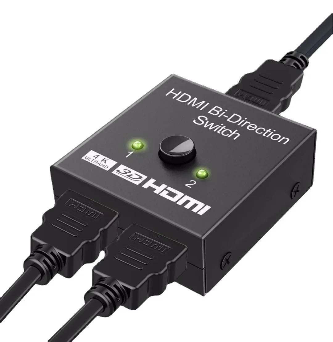 HDM Bi-Directional Interconversion I Switcher Two-in-One-Out HD Video 1-in-2-Out Smart HDMI Switcher Supports 4K TV Converter