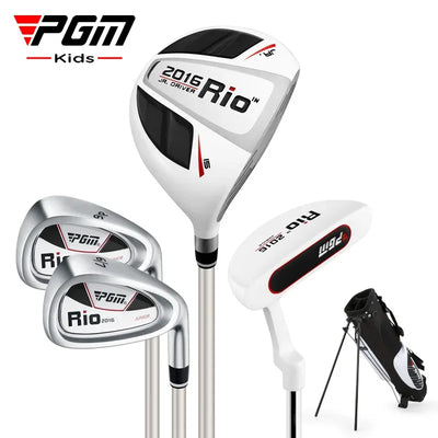 PGM Kids Golf Club Set - For Ages 3-12, Full Set with Carbon Clubs, Swing Putter, Bag, Perfect Gift for Junior School Practice (JRTG004) 