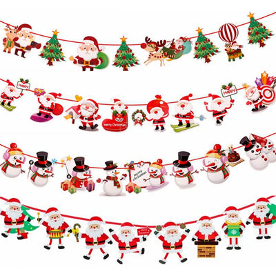 Christmas Banner Garland Merry Christmas Decoration For Home 2024 Xmas Tree Ornaments Gifts Navidad Noel Happy New Year 2025 