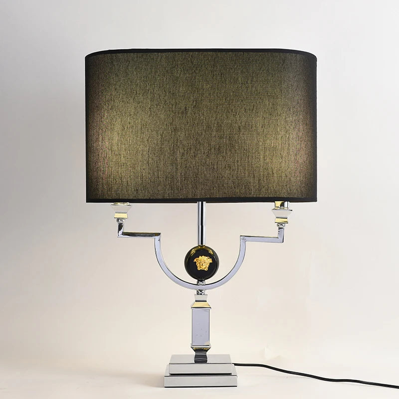 American Antique Table Lamp – Gold Metal, Decorative Desk Light for Living Room, Bedside, Bedroom Home Décor, Stand Lamp 